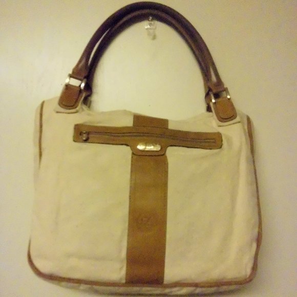 VTG Fendi Refurbished off white Canvas Handbag M - Picture 9 of 14